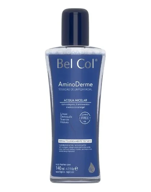 Acqua Micelar AminoDerme – Solução de Limpeza Água Micelar- 140ml - Bel Col