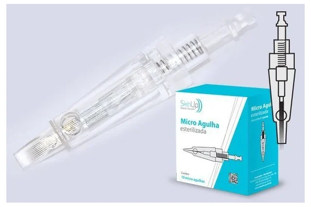 Agulhas em Aço Microagulhamento (4 Pontas em Linha)- Skinup