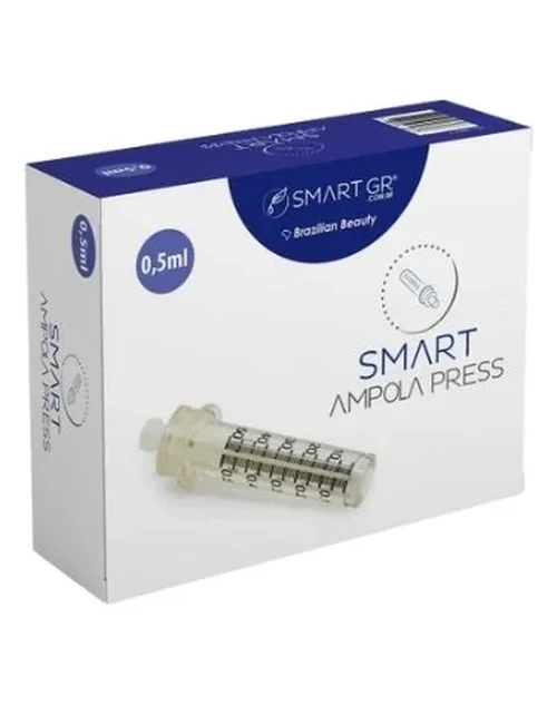 Ampola - Seringa Descartável para Caneta Pressurizada Smart Press 0,5 mL - Caixa com 10 Un - Smart GR