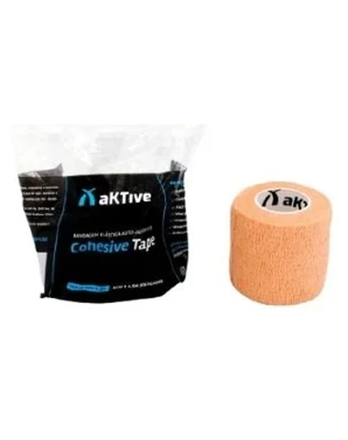 Bandagem Elástica Auto-aderente - Cohesive Tape - 2m x 5cm - Bege - Aktive