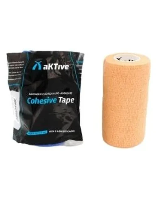 Bandagem Elástica Auto-aderente - Cohesive Tape - 2mx10cm - Bege - Aktive