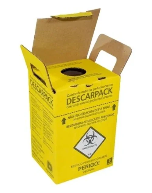 Caixa Coletora de Material Perfurocortante 3L - Descarpack