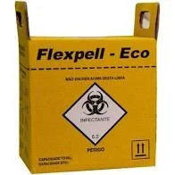 Caixa Coletora Perfurocortantes - Extra Amarelo Ouro 07 Litros - 20 Unidades - Flexpell