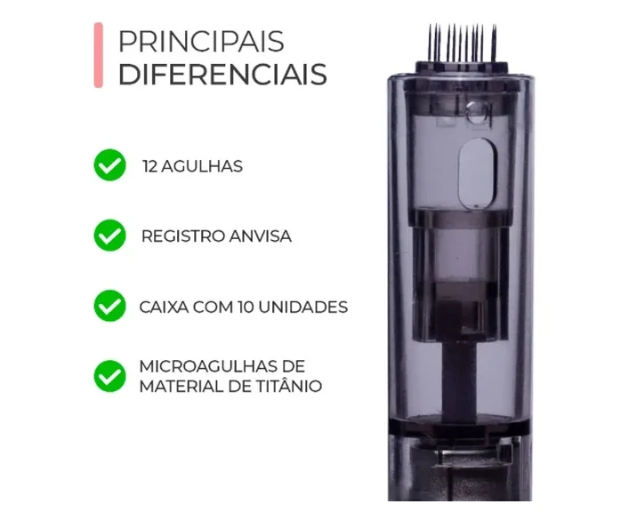 Cartucho Derma Pen - CAIXA - 12 Agulhas - Smart GR