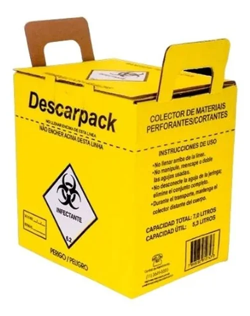 Coletor para Material Perfurocortante 7L - Descarpack