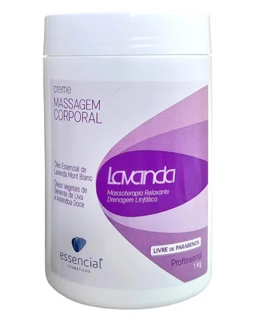 Creme de massagem corporal lavanda 1kg - Essencial