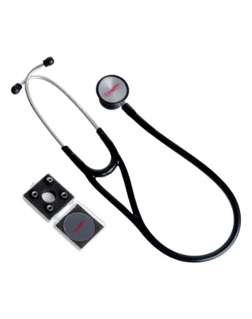 Estetoscópio Cardiológico (Aço Inox) Premium  - Preto - Accumed