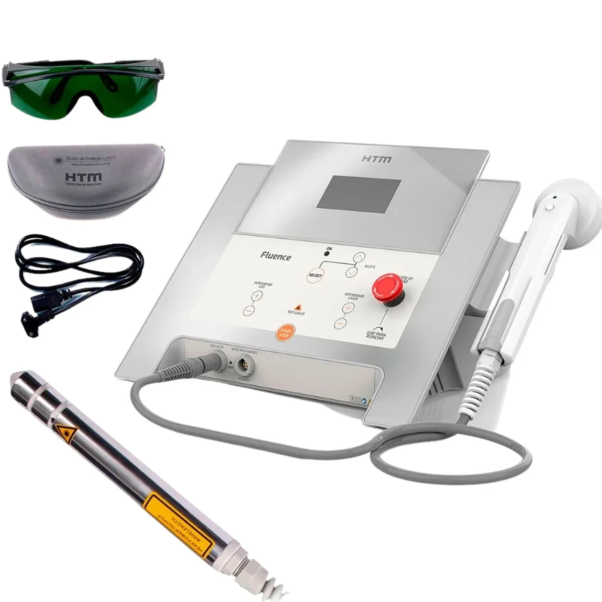 Fluence Aparelho de Fototerapia Laser e Led + Caneta 658nm 100W - HTM