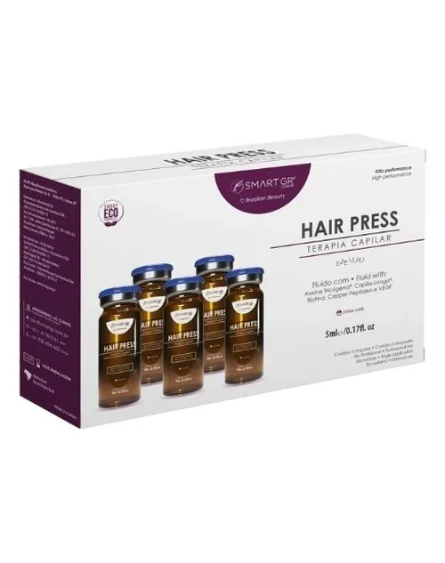 Hair Press - Terapia Capilar - 5 frascos de 5 ml - Smart GR