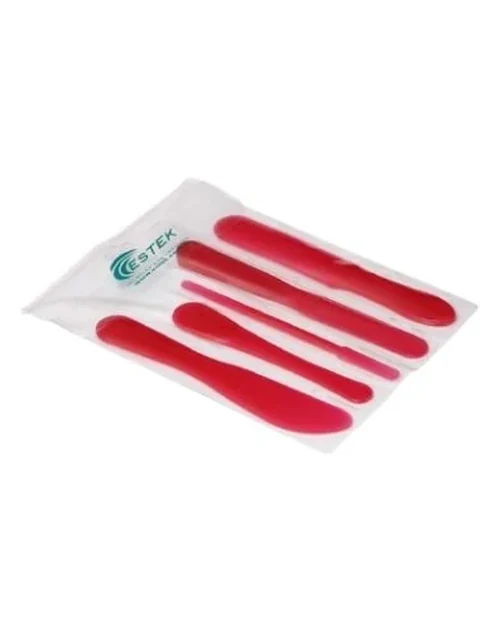 Kit com 5 Espátulas - Vermelho - Estek