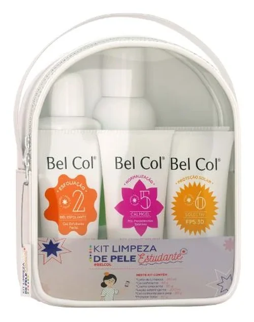 Kit Limpeza de Pele Versão Estudante – Contém 6 itens - Bel Col