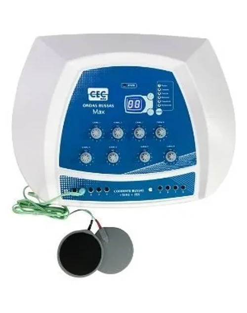 Ondas Russas Max - Eletroestimulador Analógico 8 canais e Facial - Cecbra