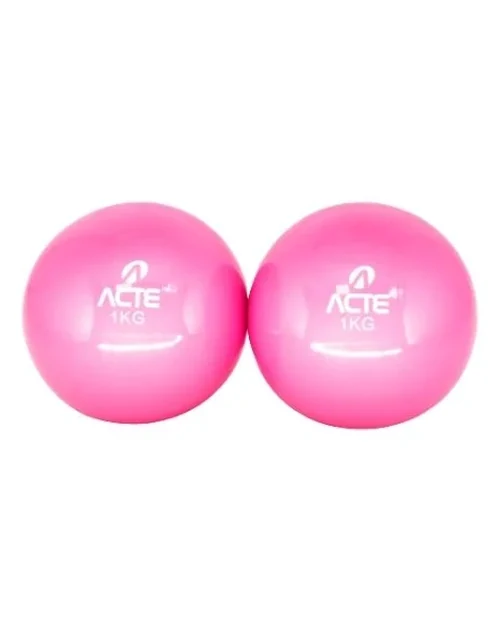 Par de Bolas Tonificadoras de 1 Kg Rosa - Acte
