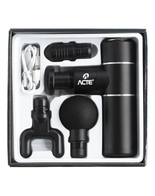 Pistola Massageador Massage Gun Preto Portátil R32-Pto - Acte