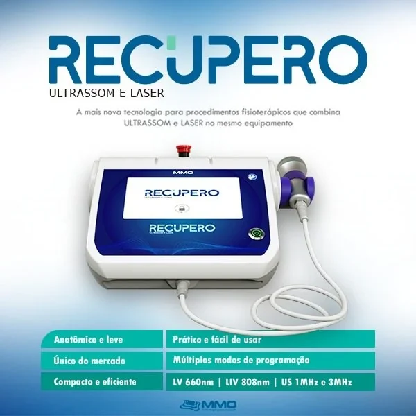 Recupero MM Optics - Aparelho De Ultrassom e Laser para Fisioterapia