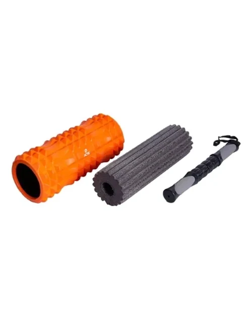 Rolo de Liberação Miofascial 3x1, Com Ranhuras, Bastão de Massagem, Rolo de Massagem, T226 - Acte