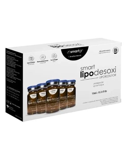 Smart Lipodesoxi - Liporedutor - 5 frascos de 10mL - Smart GR