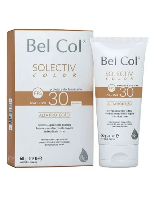 Solectiv Color FPS 30 Areia Intenso – Protetor Solar com tonalizante 60 g - Bel Col