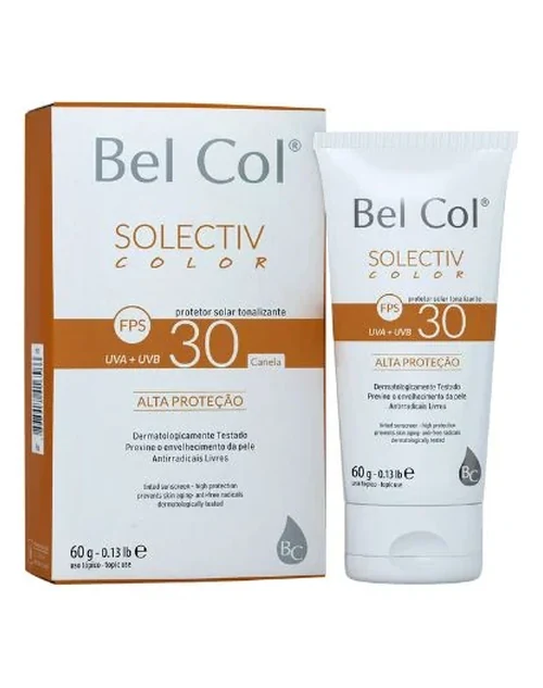 Solectiv Color FPS 30 Canela- Protetor Solar com tonalizante 60 g - Bel Col