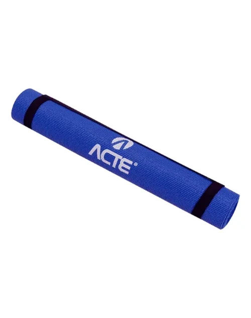 Tapete Yoga Mat, Com Alça de Transporte, Antiderrapante, Texturizado, Azul, T11 - Acte