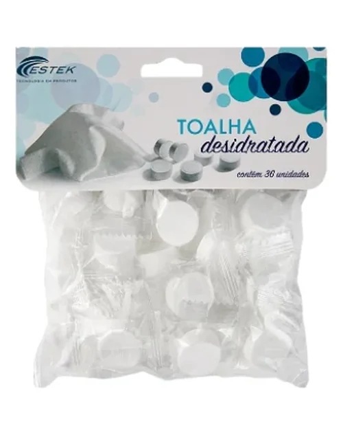 Toalha Desidratada Facial - Descartável - 36un - Estek