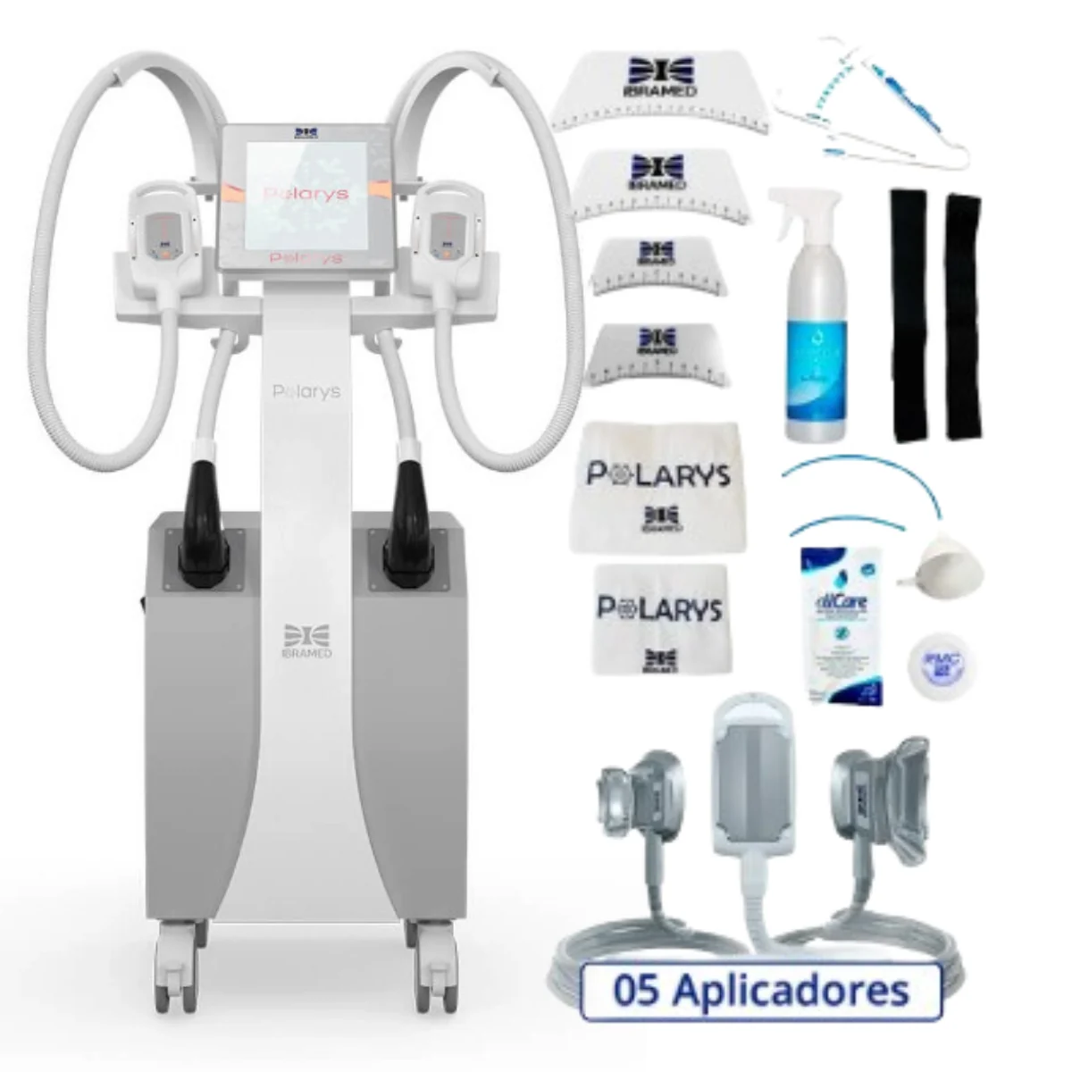 Novo Polarys - Aparelho de Criolipólise de Placas e Sucção com 5 Aplicadores - Ibramed