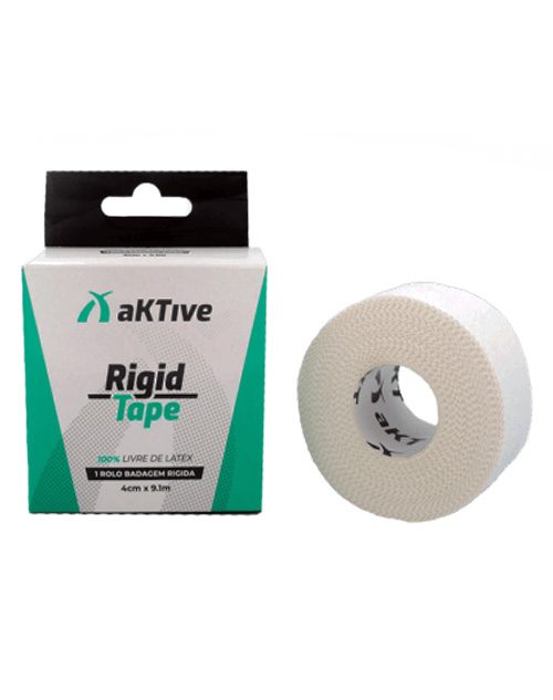 Bandagem Adesiva Rigid Tape - 9,1m x 4cm - Aktive