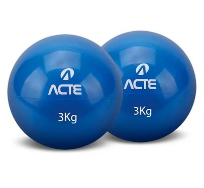 Par De Bolas Tonificadoras 3 Kg Azul - Acte