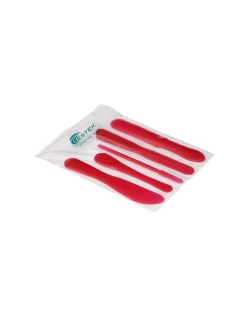 Kit com 5 Espátulas - Vermelho - Estek