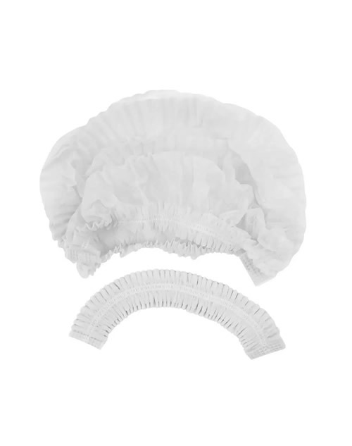 Touca Sanfonada Protdesc Branca Descartável com 100 unidades