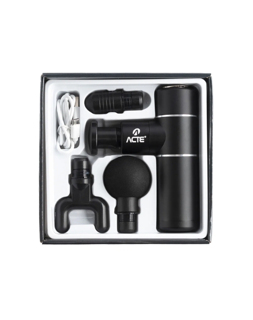 Pistola Massageador Massage Gun Preto Portátil R32-Pto - Acte