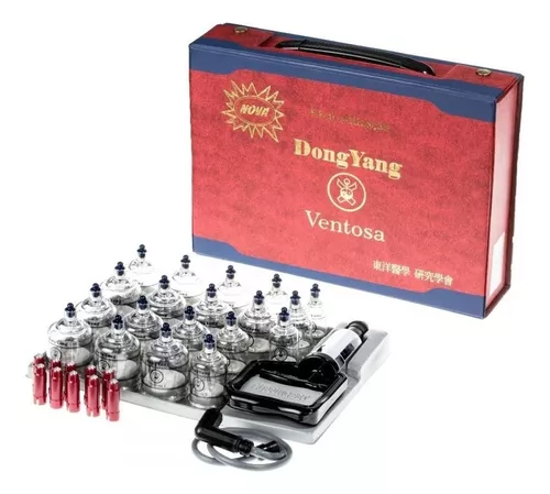 Kit De Ventosa Com 19 Copos Dong Yang Ventosoterapia