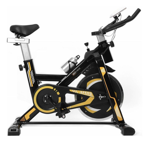 Bicicleta Spinning Com Roda De Inércia De 13kg Fitness Cor Preto