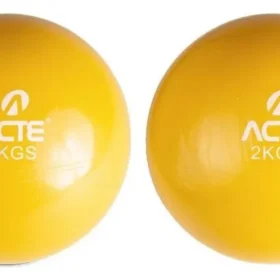 Par Bolas Acte Tonificadoras 2kg T56, Yoga, Pilates, Amarelo
